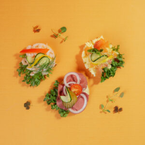 Snitter med karbonade og løk