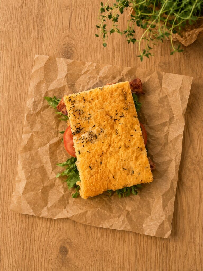 Focaccia-sandwich - BLT med aioli